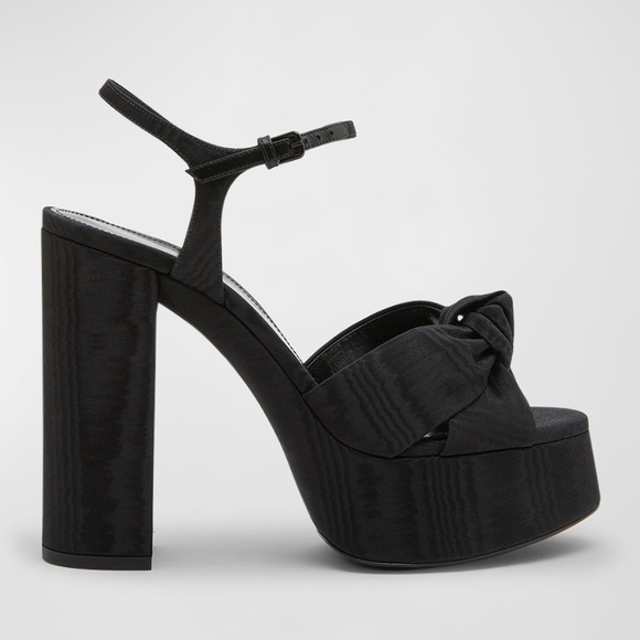 Saint Laurent Bianca Grosgrain Platform Heels, 39.5 YSL - Picture 1 of 2